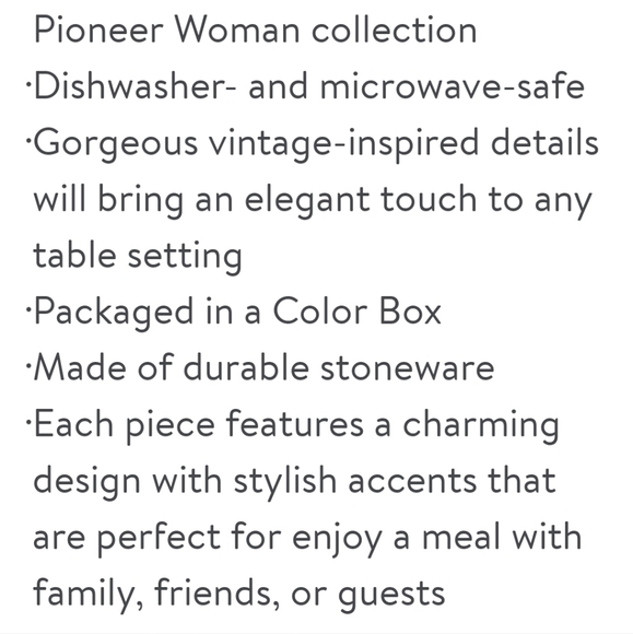 ❤️ 12 Piece Set New Pioneer Woman Keepsake Floral Dinnerware Set - Picture 5 of 6